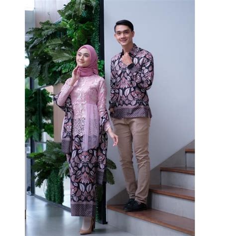 Jual Harga TERMURAAH Batik Brokat Couple Kebaya Lebaran Modern