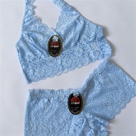 Sexy Baby Blue Lace French Lingerie Set Etsy