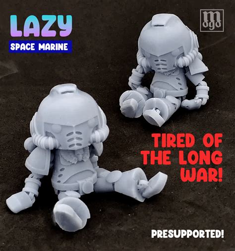 Stl File Lazy Space Marine Articulated Flexi Model 🛰・3d Printer Design To Download・cults