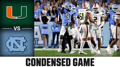 Miami Vs North Carolina Condensed Game 2023 ACC Football Win Big