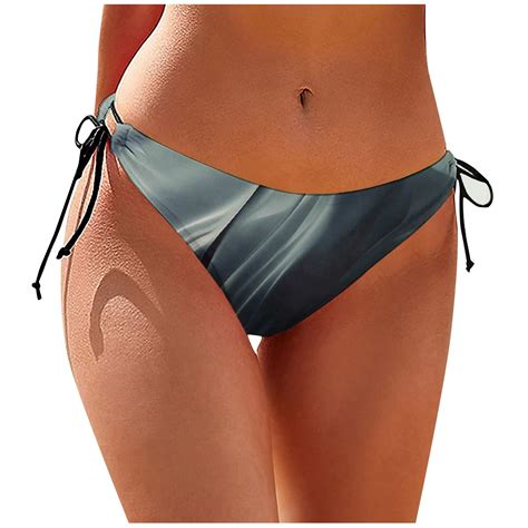 RPVATI Bikini Bottoms For Women Low Rise Tie Side Bikini Swim Beachwear