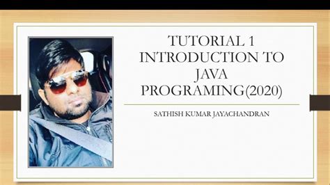 Tutorial 1 Introduction To Java Programming Youtube