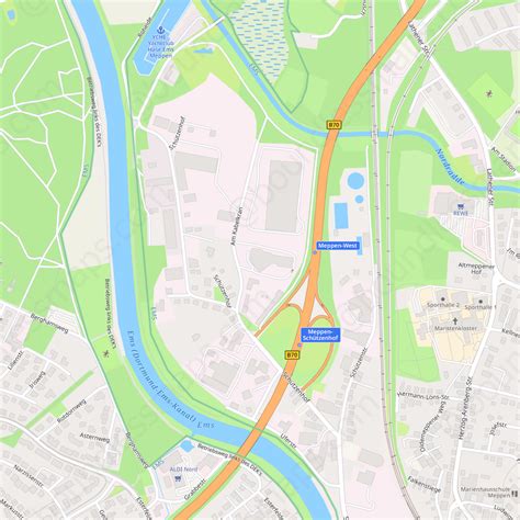 Meppen - Modern Atlas Vector Map | Boundless Maps