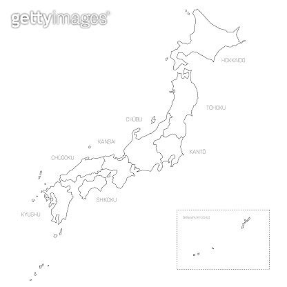 Japan Political Map Of Regions