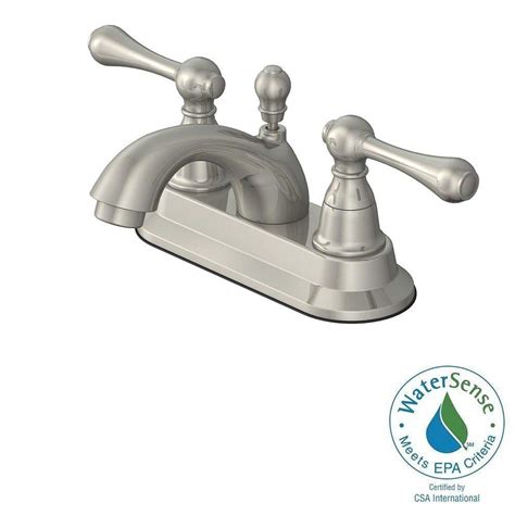 Pegasus 1000 Series 4 In Centerset 2 Handle Bathroom Faucet In Brushed