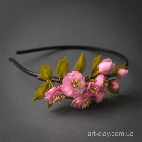Polymer clay flower jewelry, Polymer clay flowers, Floral accessories hair