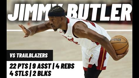 JIMMY BUTLER HIGHLIGHTS | MIAMI HEAT VS TRAIL BLAZERS | NBA SEASON ...