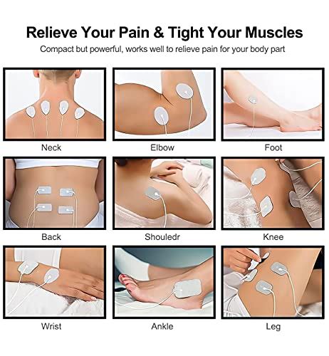 Muscle Stimulator Ems Tens Unit Fda Cleared Tens Machine Pulse Massager For Pain Management