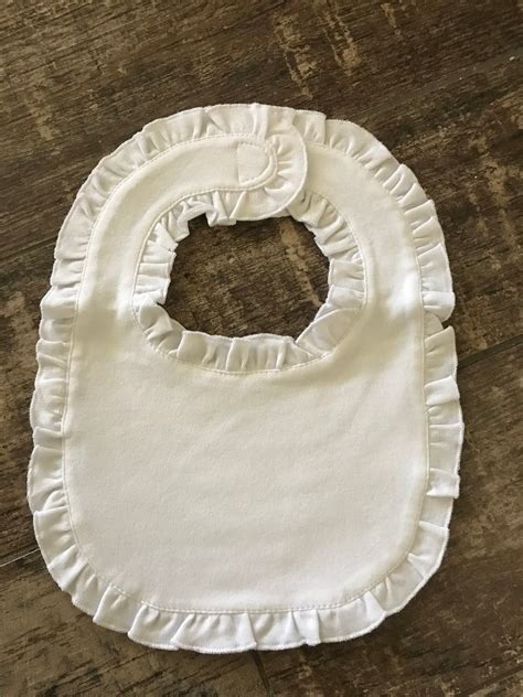 Ruffle Baby Bibs Blank Bib White Bib White Cottton Bib Etsy