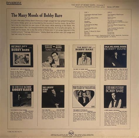 Bobby Bare The Best Of Bobby Bare Volume 2 Lp Comp Bla Akerrecords Nl