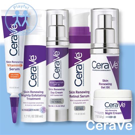 Cerave Skin Renewing Gel Oil Retinol Vitamin C Serum Nightly