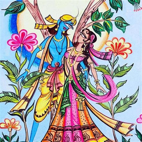 Top Radha Krishna Colour Drawing Images Amazing Collection Radha