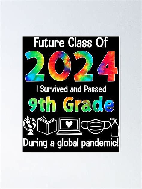 Future Class Of 2024 I Survived Passed 9th Grade Poster By