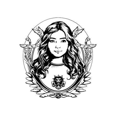 Chica Mexicana Dibujada A Mano En Blanco Y Negro Ilustraci N Vector