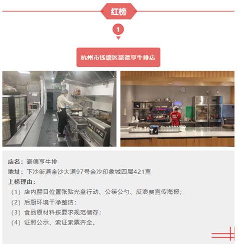 钱塘区5月餐饮“红黑榜”出炉！一起来看看！ 杭州食品安全知识科普宣传与监督信息发布 杭州网专题 杭州网