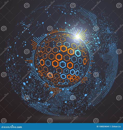 Futuristic Globalization Interface Stock Vector Illustration Of