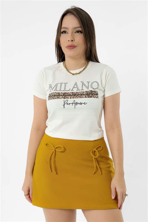 T Shirt Milano Strass Per Amore Off Atacado Tshirt Use Criativa