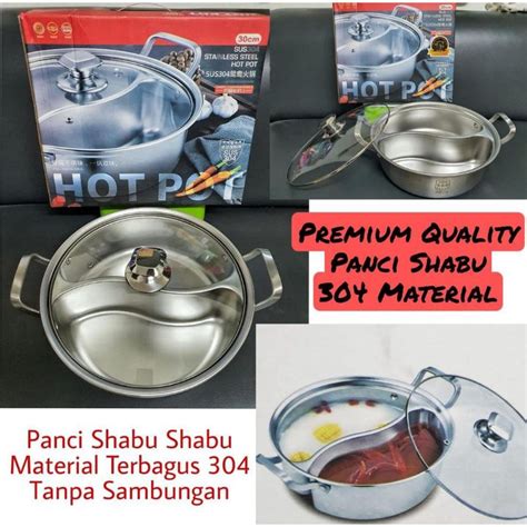 Jual Panci Shabu Shuki Hotpot Tanpa Sambungan 30cm Stainless Steel