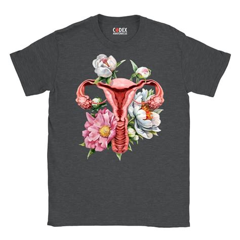 Uterus Anatomy T Shirt Floral Codex Anatomicus