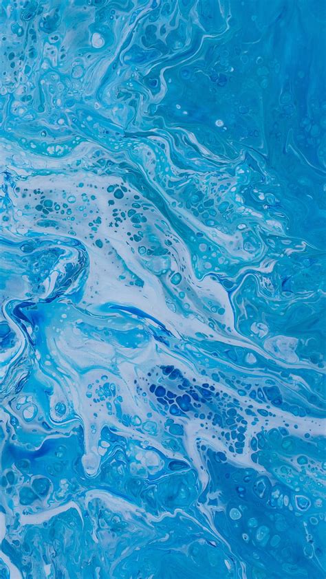 Liquid Paint Art Blue Abstraction HD Phone Wallpaper Peakpx