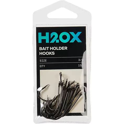 H2ox Bait Holder Hooks 15 Pack Academy