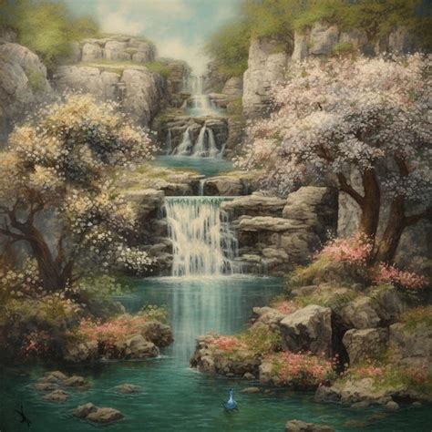 Premium AI Image | backdrop for waterfall