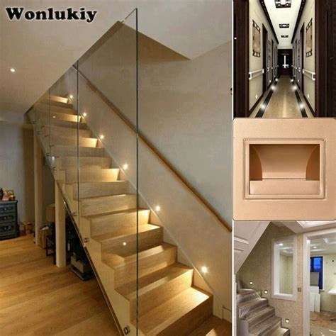 Wonlukiy Led Stair Light Recessed Step Lamp Input 100v 240v Footlight