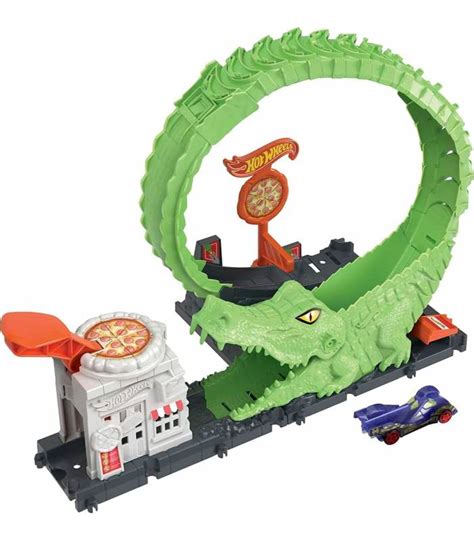 HOT WHEELS CITY ATAQUE DEL COCODRILO PISTA PARA COCHES DE MATTEL JUGUETES PANRE