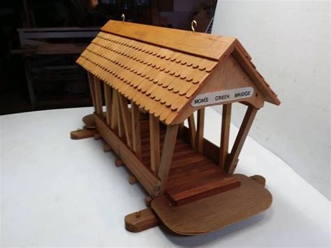 Covered Bridge Bird Feeder Custom And Homemade From Cedar And Hardwood