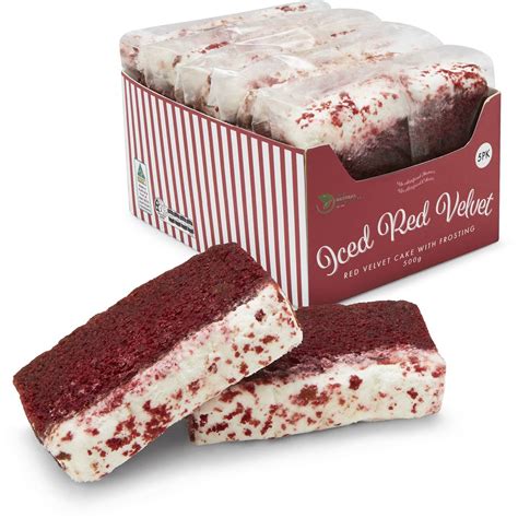 The Natural Food Group Iced Red Velvet Cake Slices 5 Pack Woolworths