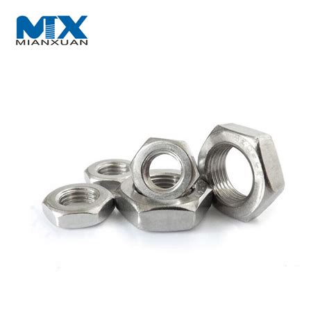 DIN439 ISO4035 Stainless Steel Chamfered Hexagon Thin Nuts M3 M4 M5 M6 ...