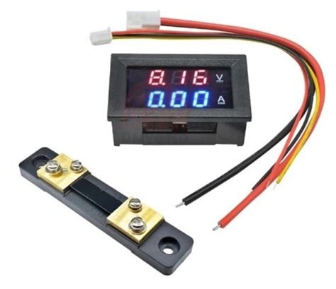 Цифровой вольтметр-амперметр DC 0-100В V/0-50 A (шунт в комплекте) 50А ...