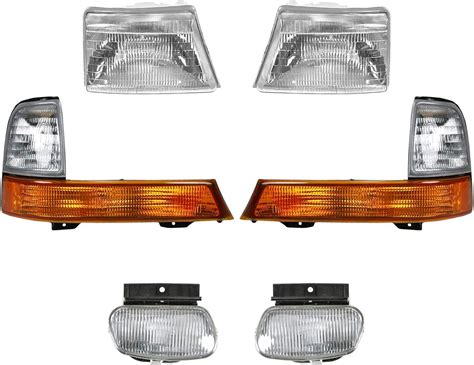 Amazon Headlight Fog Lamp Parking Light 6 Piece Kit Set For 98 00