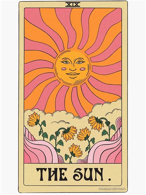 Sticker La Carte Sun Tarot Par Mossandmoon Tarot Cards Art The