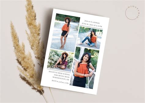 Senior Graduation Announcement Template For Photographers Psd Etsy