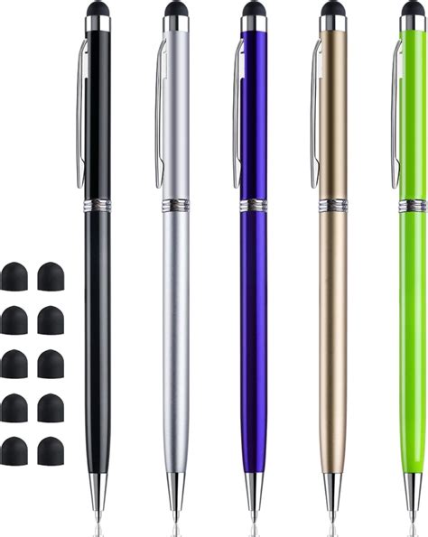 Chaoq Stylus Pens For Touch Screens 5 Pcs 2 In 1 Slim