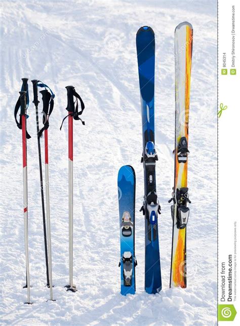 Skiing Equipment Stock Photo