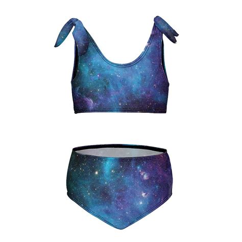 Purple Galaxy Girl S Piece Bikini Set Beach Sport Swimsuit Swimwear Y Cm Walmart