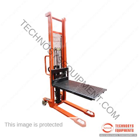 manual stacker platform technolift technosys equipments