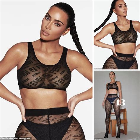 Prepare To Be Mesmerized As KimKardashian Stuns In Sheer Fendi Lingerie