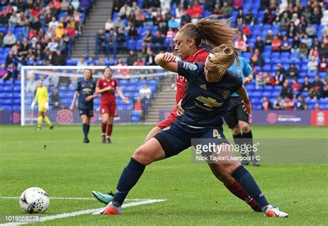 Jess Clarke Of Liverpool Fc Women And Amy Turner Of Manchester United