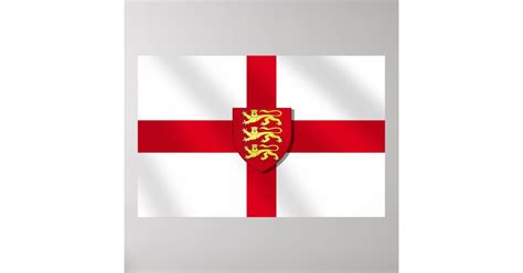 St Georges Cross Flag England 3 Lions 2012poster Poster Zazzle