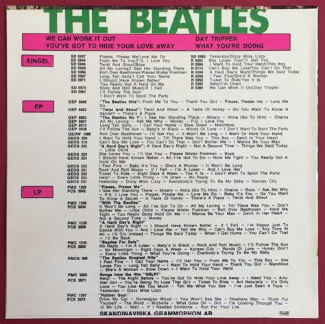 Nostalgipalatset Beatles We Can Work It Out 3 Ep Swe 66 Endast Ps