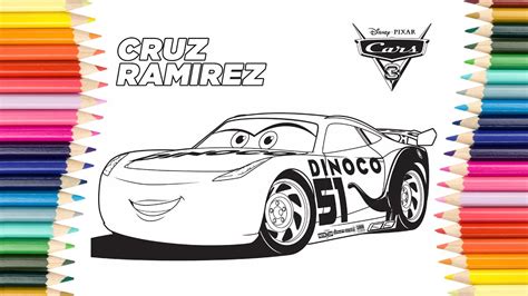 Cruz Ramirez Coloring Page YouTube