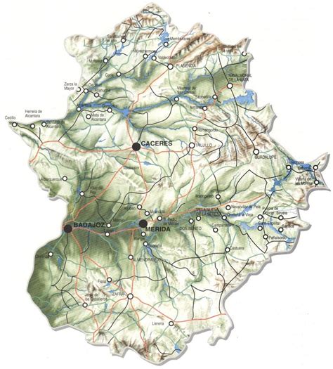 Mapas F Sicos De Extremadura Recursos De Geograf A E Historia