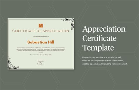 Military Certificate of Appreciation Template in PSD, Illustrator ...