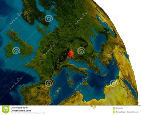 Slovenia On Model Of Planet Earth Stock Illustration Illustration Of