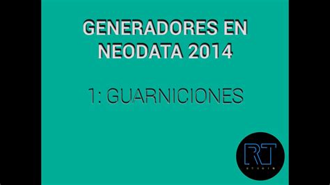 Generadores Cuantificacion Neodata Guarniciones Youtube