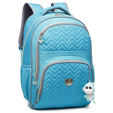 Mochila Juvenil Escolar Feminina Kika Ondas Esmeralda Shopee Brasil