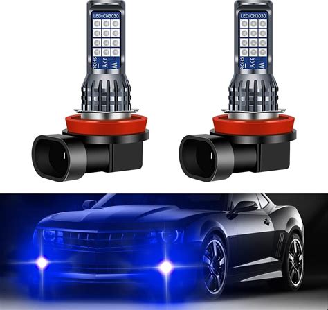 Amazon Yifengshun 2Pcs H8 H11 LED Blue Fog Light Bulbs 24LEDs High